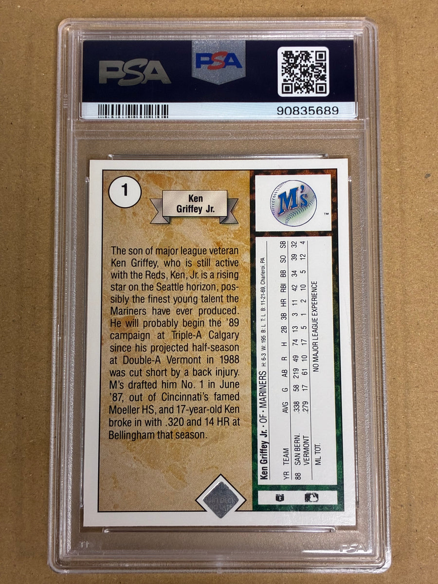 ken griffey jr. graded cards 2009 Topps 30 PSA 10 Card Slabbed Baseball Card Backed by the PSA/DNA 100% Authenticity Guarantee Slabbed and Authenticated by PSA/DNA Featured is a Ken Griffey Jr 6 Hottest Ken Griffey Jr.