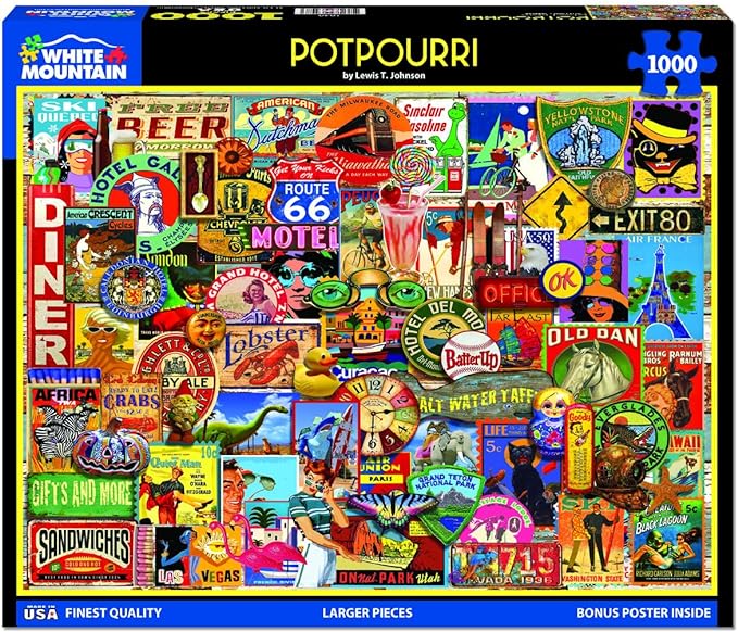 Potpourri 1000 Piece Jigsaw Puzzle Sweets and Geeks
