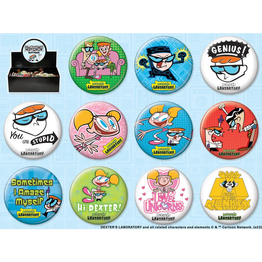 Dexter's Lab Button Assortment Sweets and Geeks