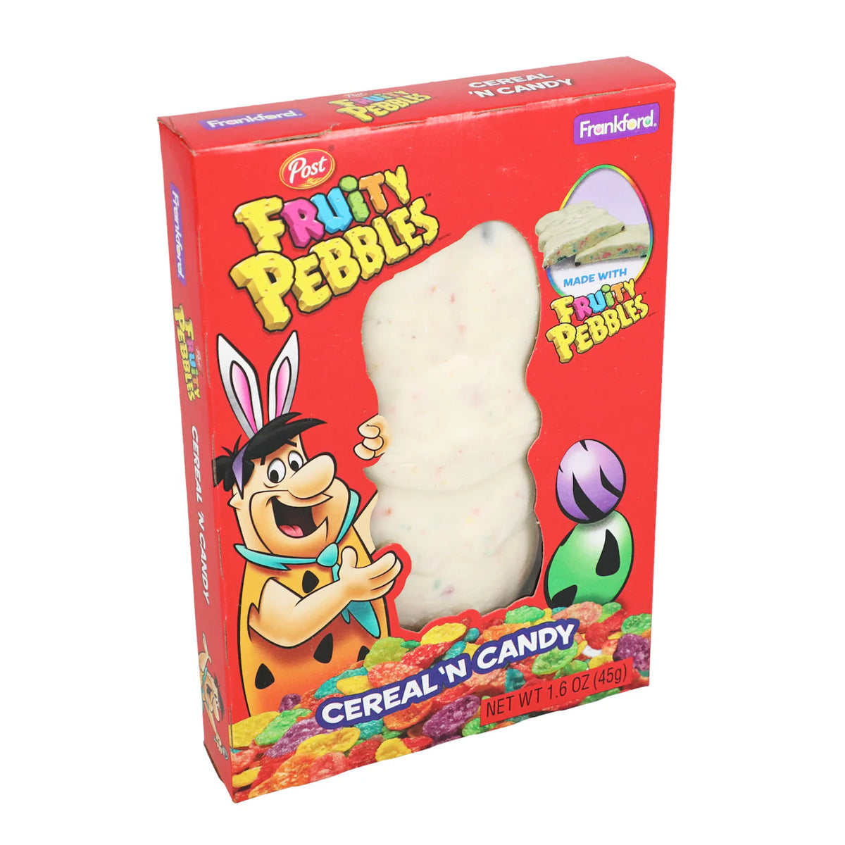 Fruity Pebbles White Chocolate Easter Bunny 1.6oz Sweets and Geeks