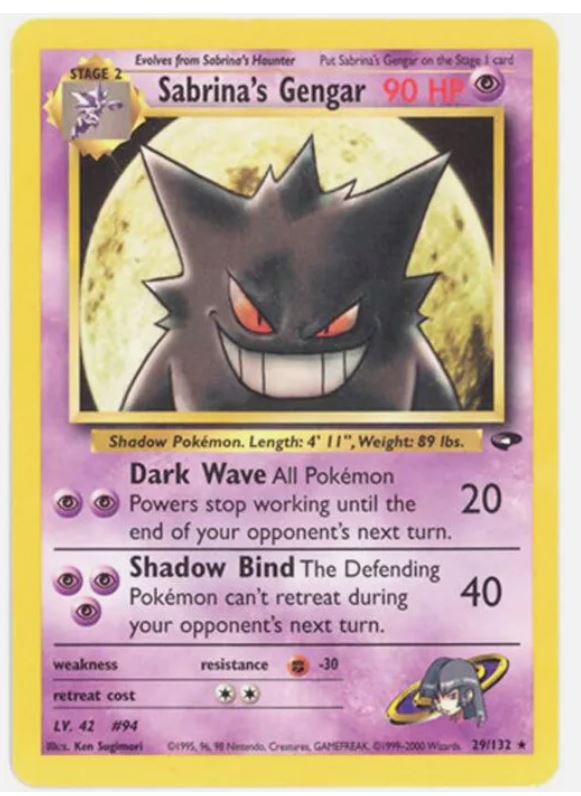 Sabrina's Gengar (29/132) [Gym Challenge 1st Edition] main image 0