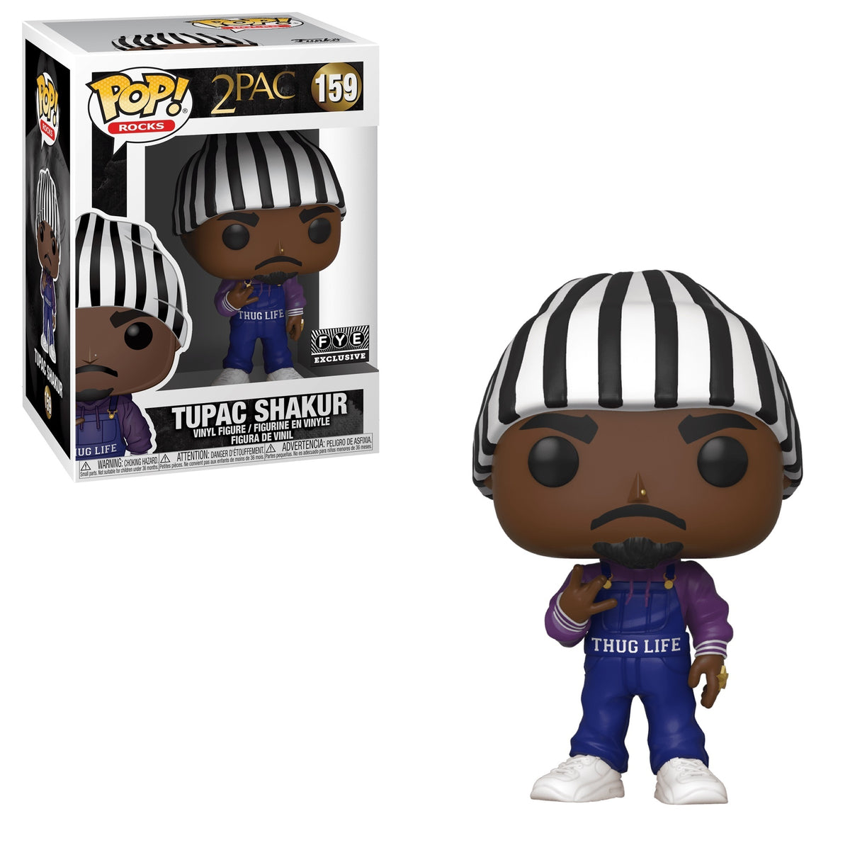 ⭐︎2PAC⭐︎THUG LIFE⭐︎フィギュア Funko POP! Rocks: 2Pac - Tupac Shakur (Thug Life Overalls) (F.Y.E.
