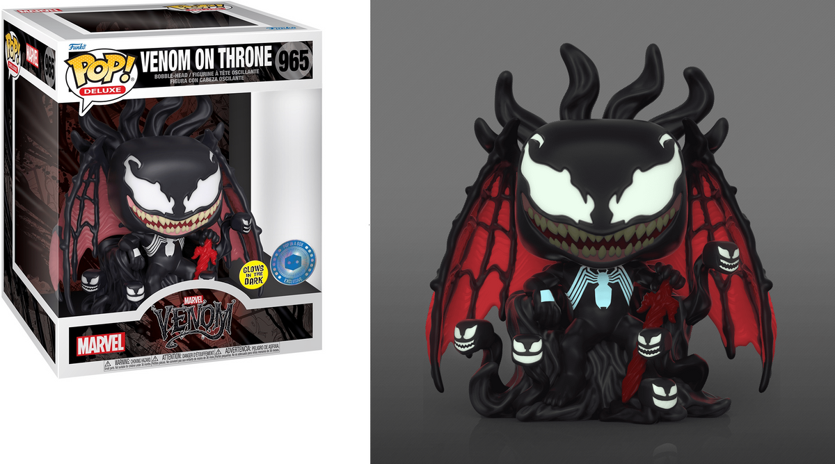Funko Pop! Deluxe: Marvel Venom - Venom On Throne (Glow in the Funko Pop! Deluxe: Marvel Venom - Venom On Throne (Glow in the