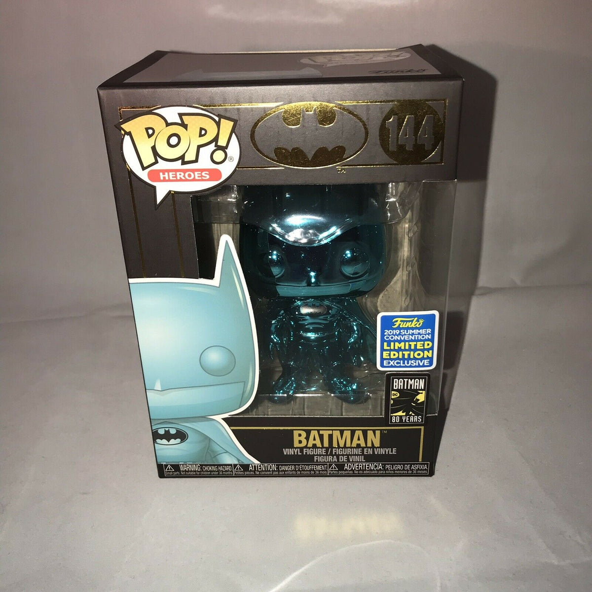 Batman Blue Chrome Batman 144 Pop Chrome Funko Pop! Heroes Batman