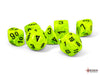 Vortex Mega-hedral Bright Green/Black 7 Die Set