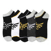 ZELDA HYRULE CREST 5 PAIR ANKLE SOCKS