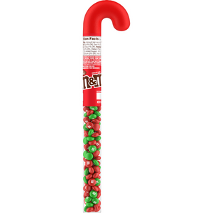 M&M's Milk Chocolate Christmas Candy Cane 3oz - Sweets and Geeks