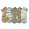 Peanuts Characters 5 Pair Ankle Socks