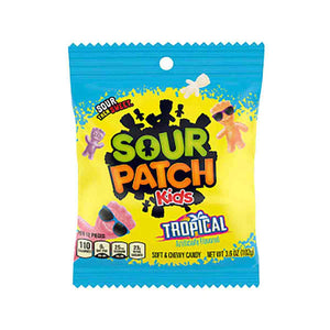 Sour Patch Kids Tropical Peg Bag 3.6oz - Sweets and Geeks