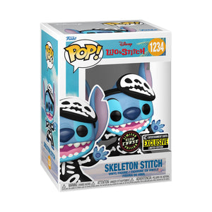 Funko Pop! Disney: Lilo & Stitch - Skeleton Stitch (Entertainment Earth Exclusive) (Glow in the Dark Chase) #1234 - Sweets and Geeks