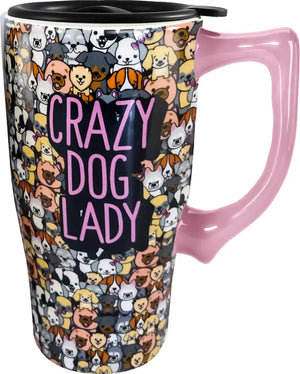 Crazy Dog Lady Travel Mug - Sweets and Geeks