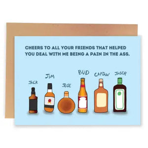 Cheers To Your Friends Greeting Card - Sweets and Geeks