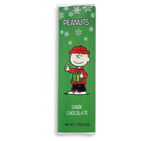 The Peanuts "Let it Snow" Holiday Chocolate Bars - Charlie Brown Dark Chocolate - Sweets and Geeks