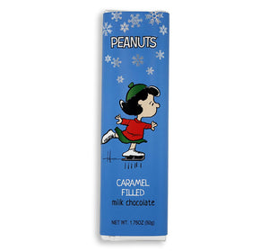 The Peanuts "Let it Snow" Holiday Chocolate Bars - Lucy's Caramel Filled Milk Chocolate - Sweets and Geeks