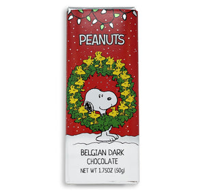 The Peanuts "Tis the Season" Holiday Chocolate Bars - Snoopy's Belgian Dark Chocolate - Sweets and Geeks