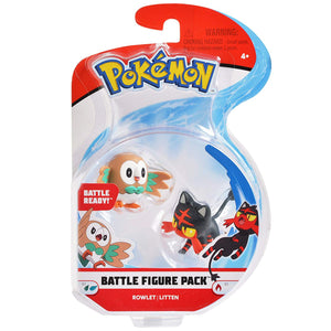 Pokemon Battle Figure Series 1 - Rowlet and Litten - Sweets and Geeks