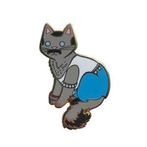 Freddie Purrcury Cat Enamel Pin - Sweets and Geeks