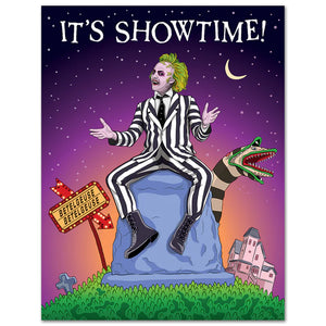 It's Showtime! Beetlejuice Greeting Card - Sweets and Geeks