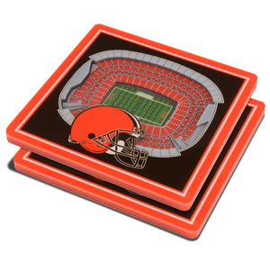 Cleveland Browns First Energy Stadium 3D Coaster Set - Sweets and Geeks