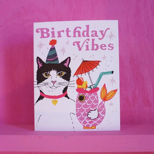 Birthday Vibes Greeting Card - Sweets and Geeks