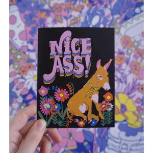 Nice Ass Greeting Card - Sweets and Geeks