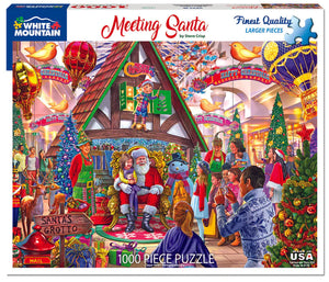 Meeting Santa (1713pz) - 1000 Piece Jigsaw Puzzle - Sweets and Geeks
