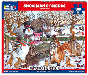 Snowman & Friends (1757pz) - 300 Piece Jigsaw Puzzle - Sweets and Geeks