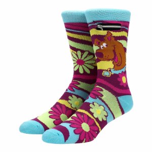 Scooby Doo Flower Stash Zipper Pocket Socks - Sweets and Geeks