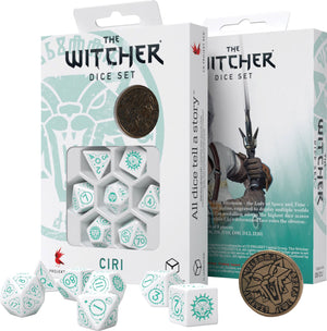 The Witcher Dice Set: Ciri - The Law of Surprise (7 + coin) - Sweets and Geeks