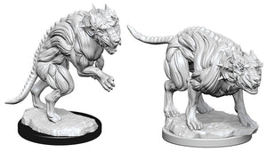 Pathfinder Deep Cuts Unpainted Miniatures- W01 Hell Hounds - Sweets and Geeks