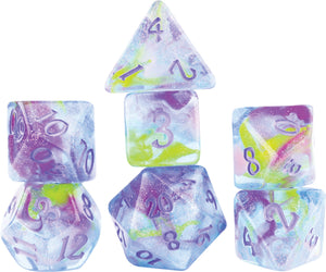 RPG Dice Set (7): Watercolors - Sweets and Geeks