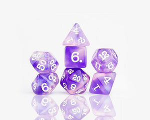 RPG Dice Set (7): Purple Glaze - Sweets and Geeks