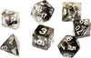 RPG Dice Set (7): Black Cloud Transparent Resin - Sweets and Geeks