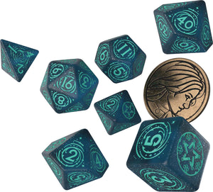 The Witcher Dice Set: Yennefer - Sorceress Supreme (7 + coin) - Sweets and Geeks