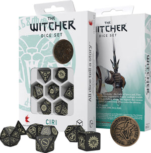 The Witcher Dice Set: Ciri - The Zirael (7 + coin) - Sweets and Geeks