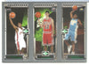 2004 Topps M3 LeBron James Kirk Hinrich Carmelo Anthony Triple RC front