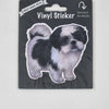 Shih Tzu, Black & White Puppy, Vinyl Sticker