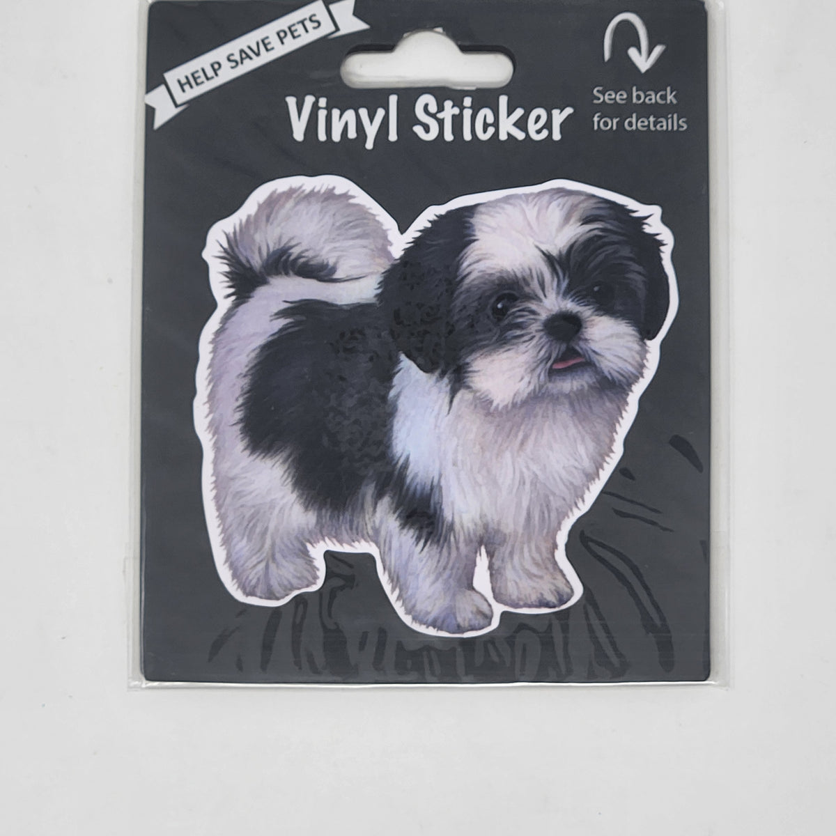 Shih Tzu, Black & White Puppy, Vinyl Sticker (OOS) – Sweets and Geeks