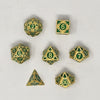 Gold & Red Arrowed Metallic Dice