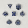 Silver & Purple Arrowed Metallic Dice