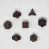 Graphite & Orange Arrowed Metallic Dice