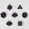 Charcoal & Purple Arrowed Metallic Dice