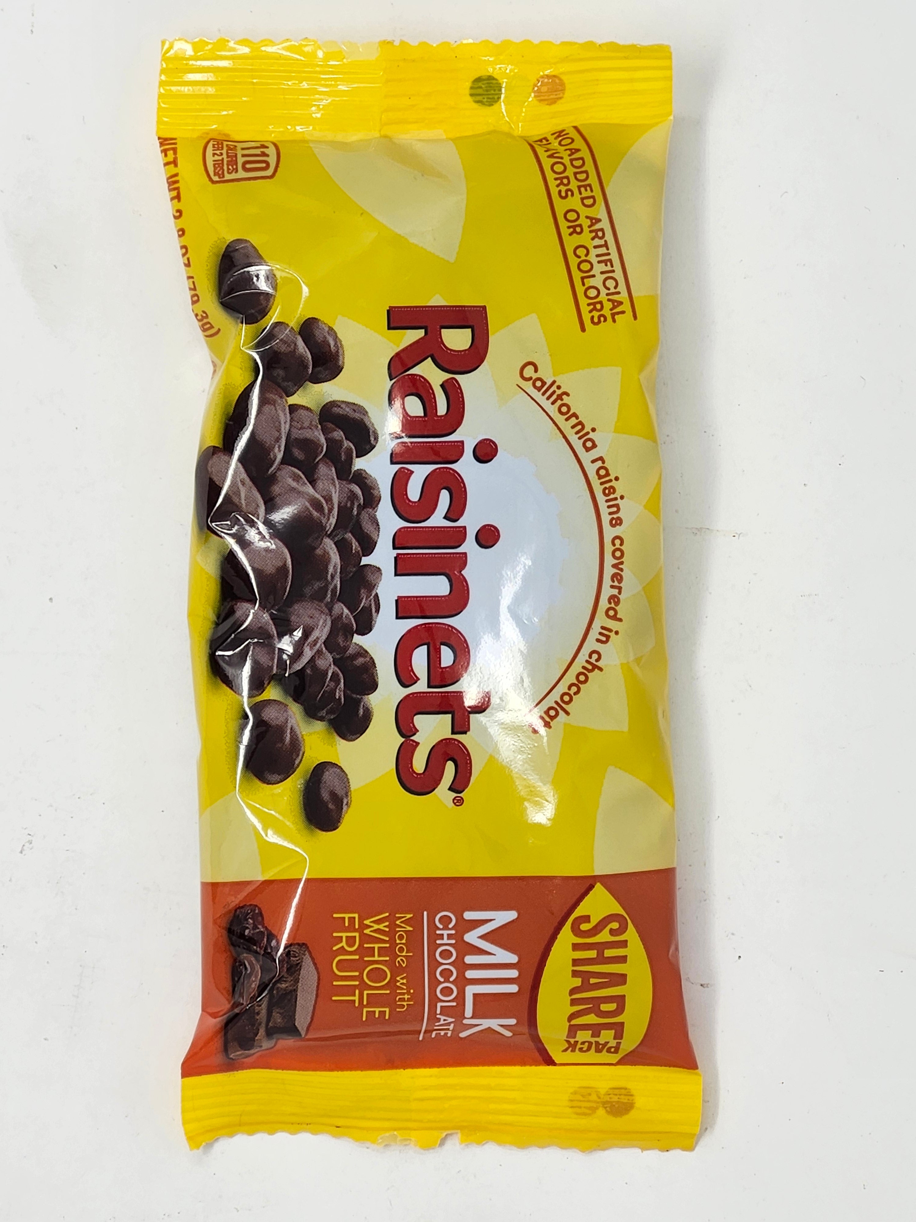Raisinets Milk Chocolate 2.8oz Share Pouch – Sweets and Geeks