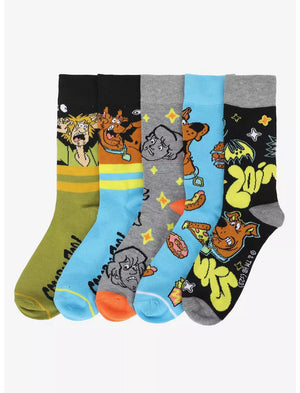 Scooby Doo Men's Crew Socks 5-Pack - Sweets and Geeks