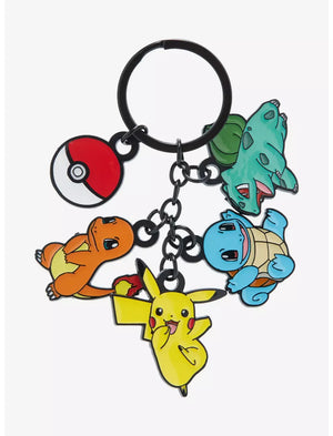 Pokemon Starter Charater Enamel Fill Charm Key Chain - Sweets and Geeks
