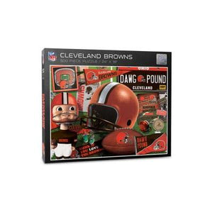 Cleveland Browns Retro Frame 500 Piece Puzzle - Sweets and Geeks