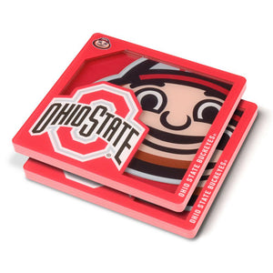 Ohio State Buckeyes 3D Coaster Set - Sweets and Geeks