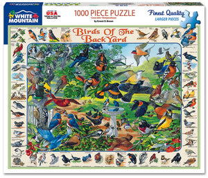 Birds of the Backyard (267pz) - 1000 Piece Jigsaw Puzzle - Sweets and Geeks
