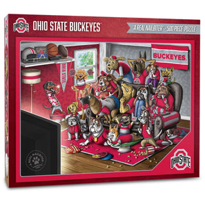 Ohio State Buckeyes Purebred Fans Nailbiter 500 Piece Puzzle - Sweets and Geeks
