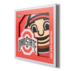Ohio State Buckeyes 3D Logo Wall Art - Sweets and Geeks
